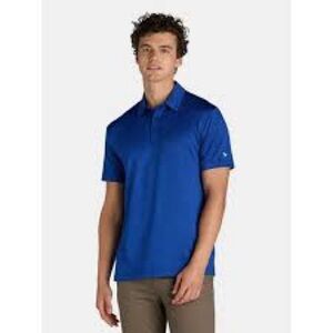 Birdie Bound Athletic Performance Golf Polo UV Short Sleeve Blue Shirt Size 2XL
